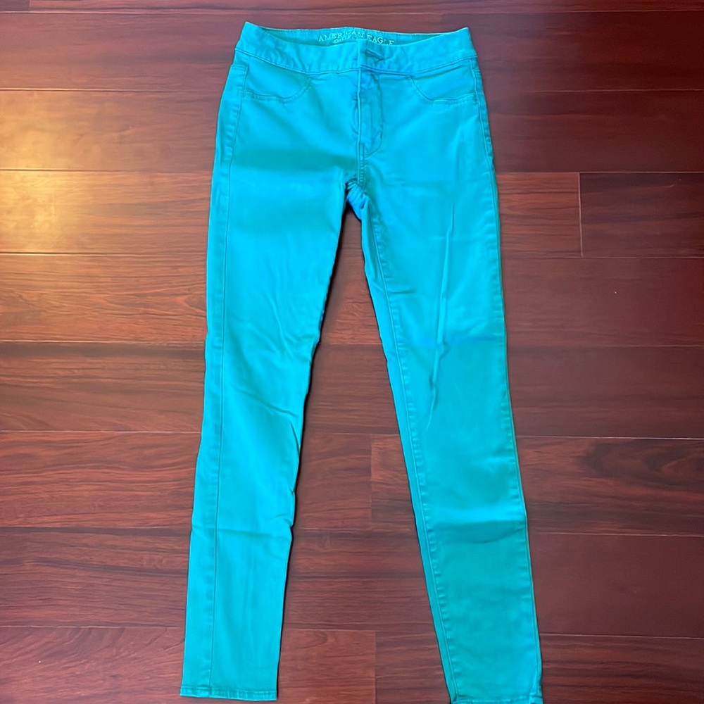 American Eagle Turquoise Skinny Jeans